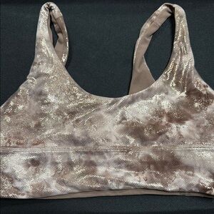 lululemon athletica Shimmering Tan Sports Bra